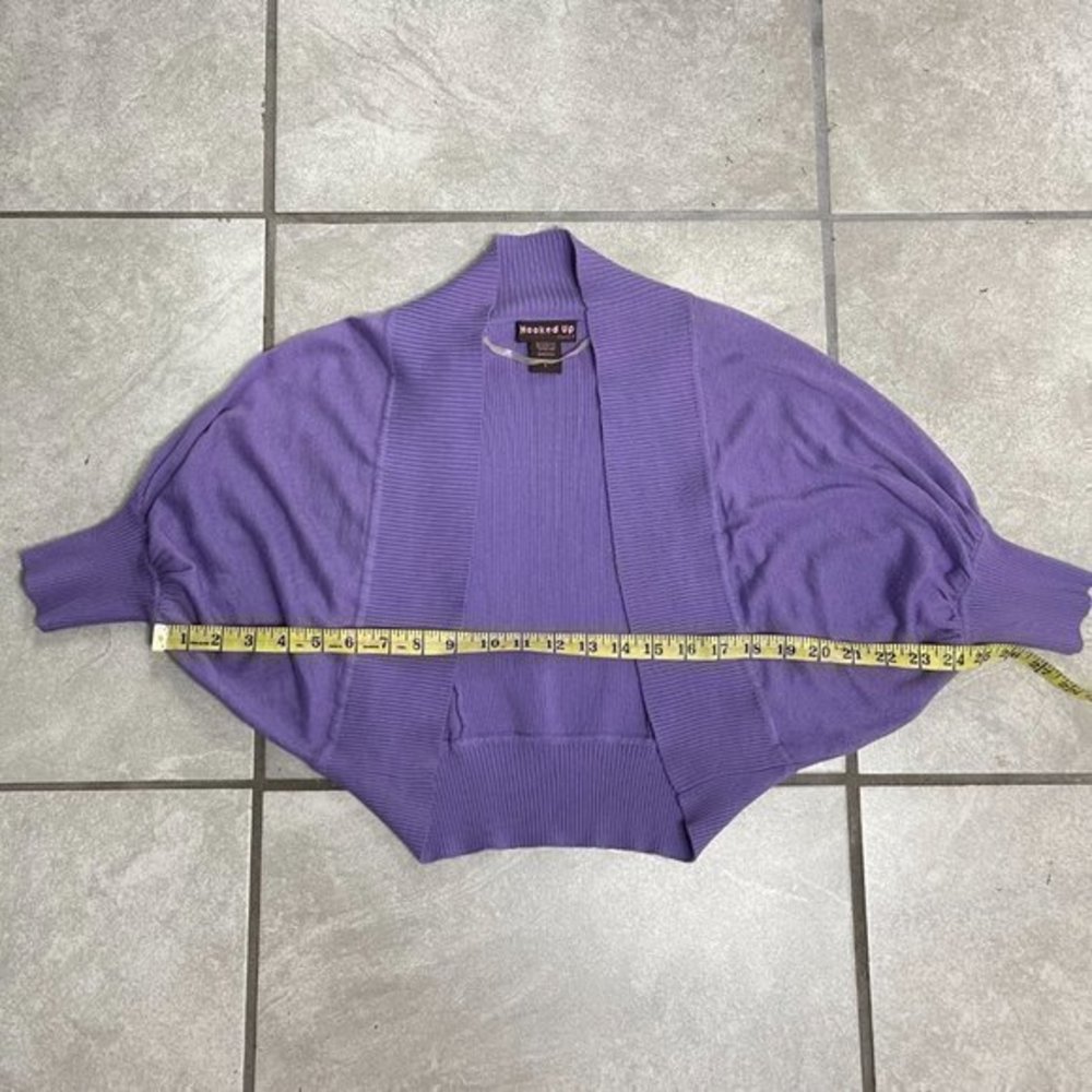 Hooked Up Lavender Cropped Buttonless Cardigan Si… - image 3